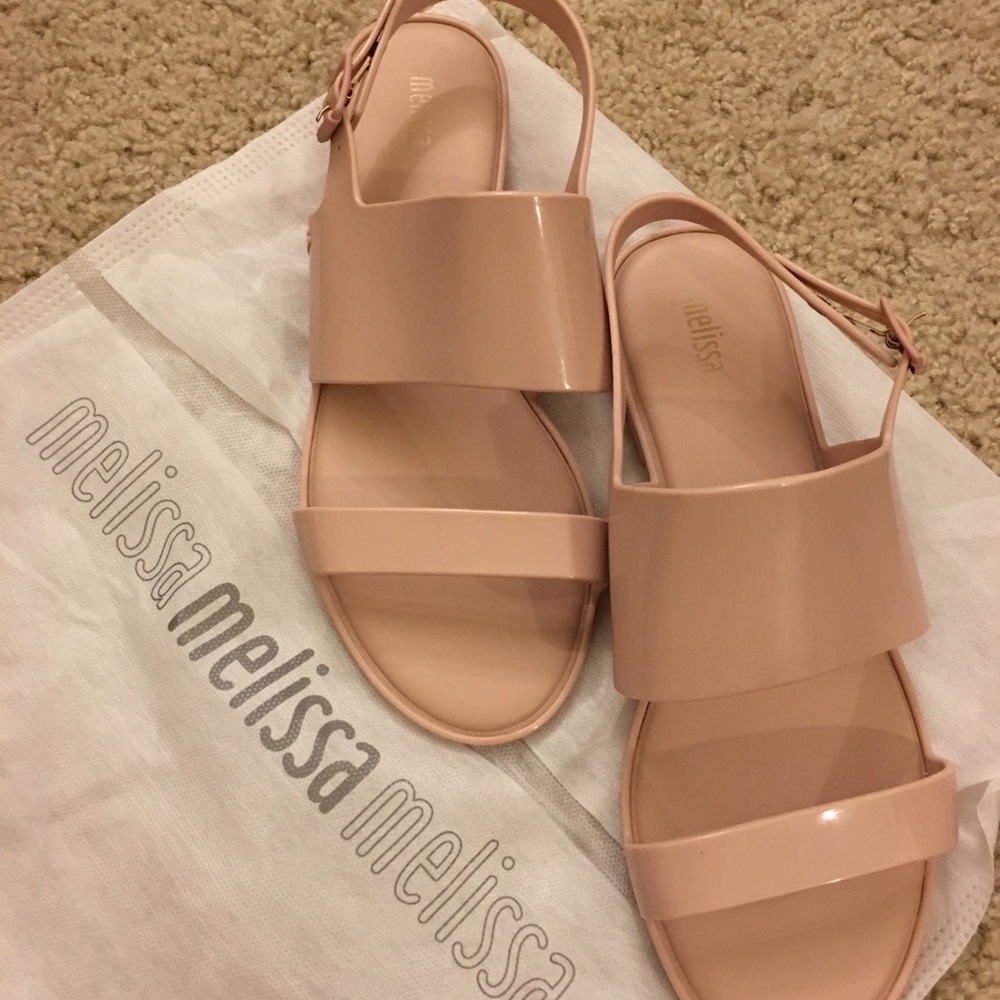 ❤️SOLD❤️ New Melissa Light Pink PVC Sandals— US 8